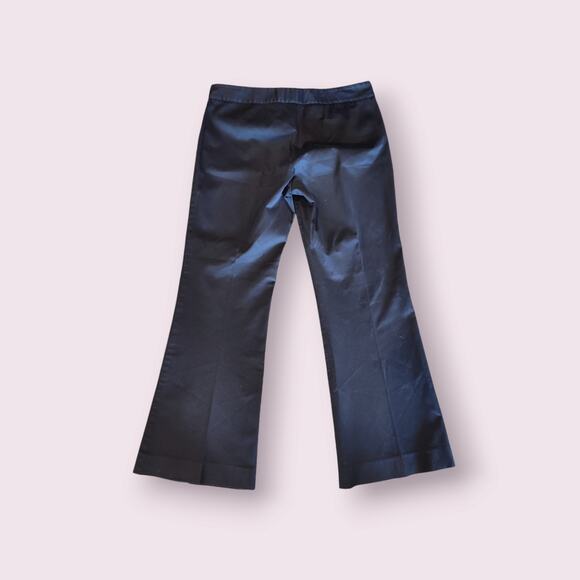 Theory Women's Chino Wide Flare Leg Dress Pants Black Size 12 - Picture 2 of 9